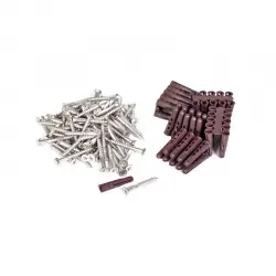 Box of 100 Screw & Plugs (for wood & concrete)