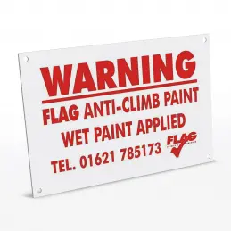 Flag Anti Climb Paint Sign