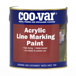 Coo-Var Acrylic W/B Road Line Paint
